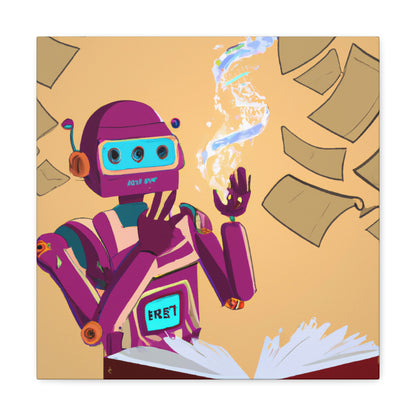 "Robot Librarian and the Magical Tome" - The Alien Canva