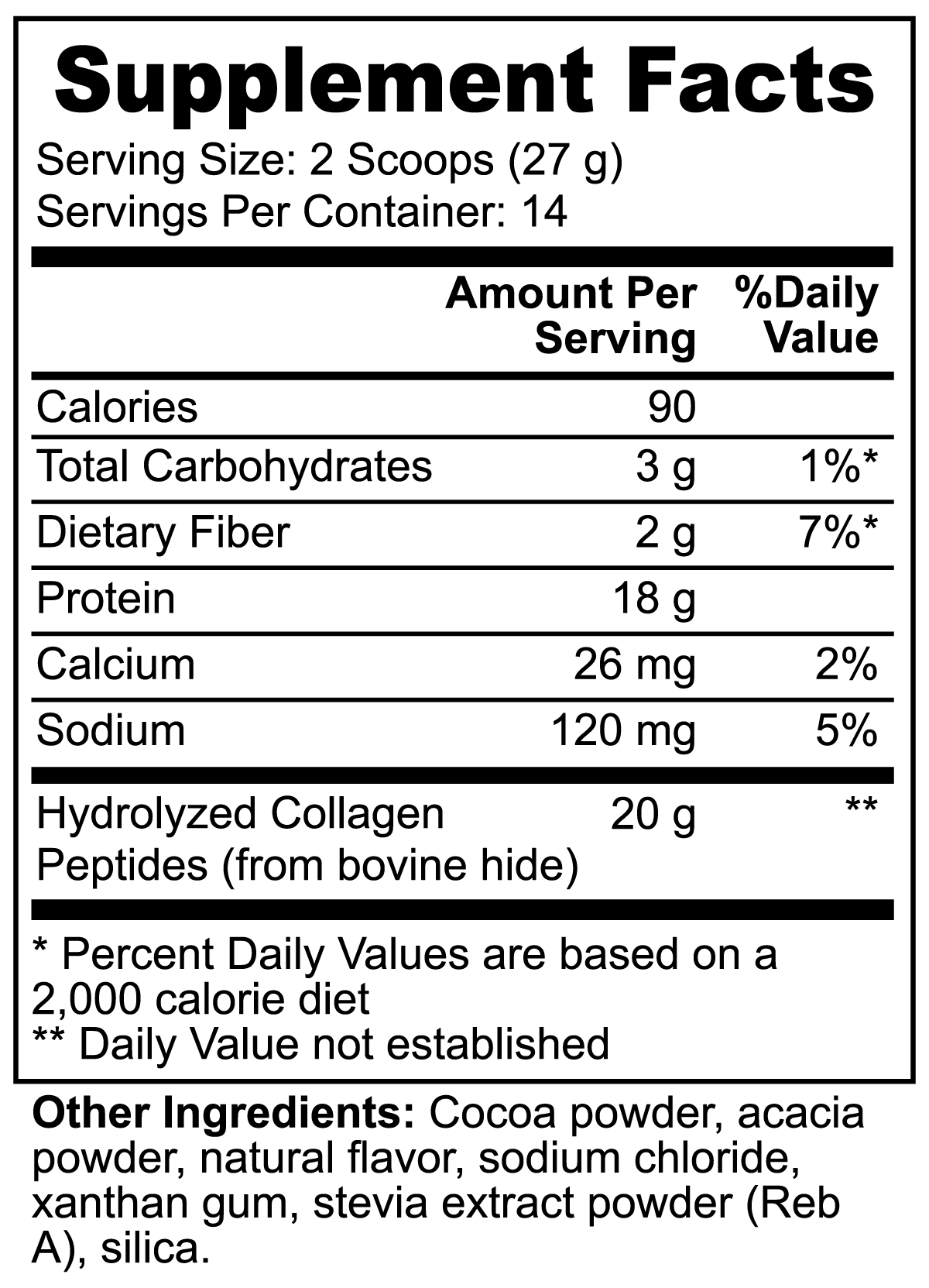 Grasgefüttertes Kollagenpeptidpulver (Schokolade) 13,33 oz The Alien Vitamins &amp; Supplements