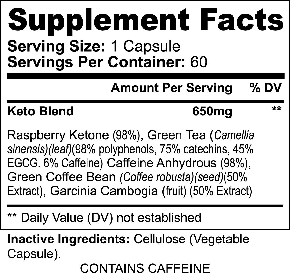 Keto-5 60 capsules The Alien Vitamins & Supplements