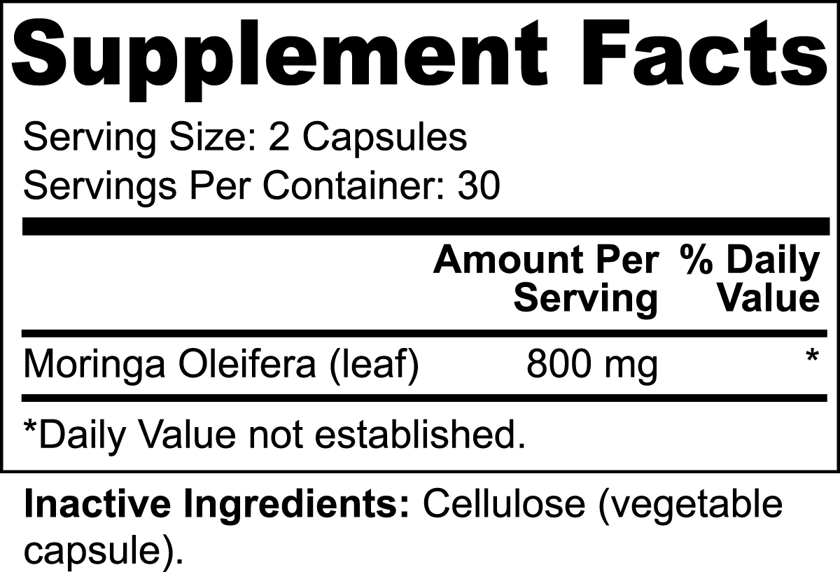 Moringa Pure 60 Kapseln The Alien Vitamins &amp; Supplements