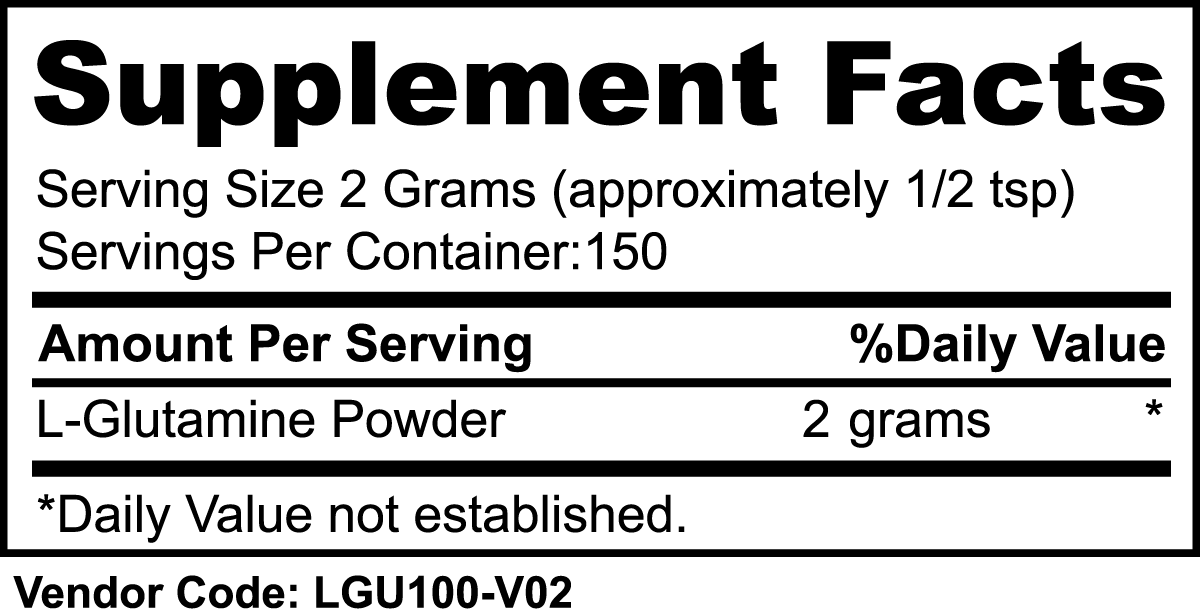 L-Glutamine Powder 10.6oz The Alien Vitamins & Supplements