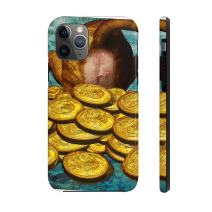 "Feline Fortune in a Foliage of Finances" - Die Alien Tough Phone Cases