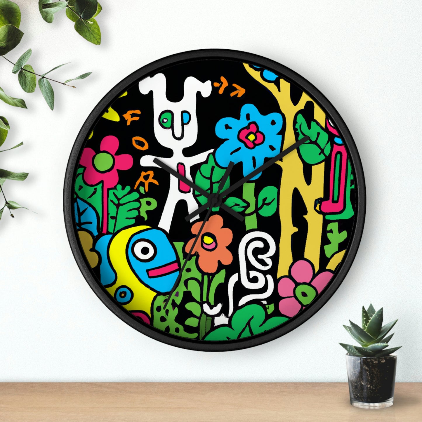 The Enchanted Garden of Wonders. - The Alien Wall Clock