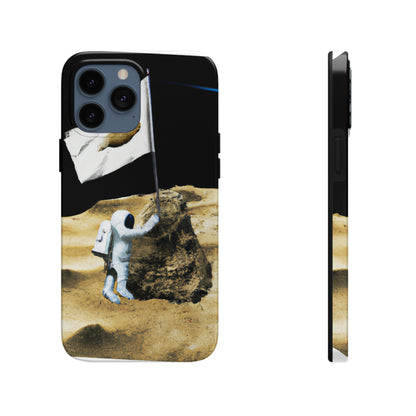 "Reclamando espacio: la plantación de la bandera del asteroide del astronauta" - The Alien Tough Phone Cases