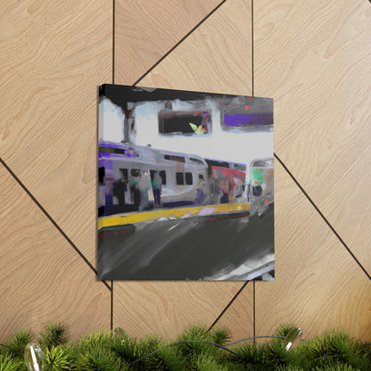 "Harboring the Hustle: Capturing the Vibrancy of the Train Station" - Canvas