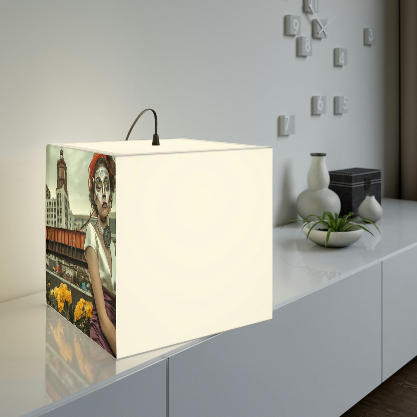 "ChronoTown: Where Time Stands Still" - The Alien Light Cube Lamp