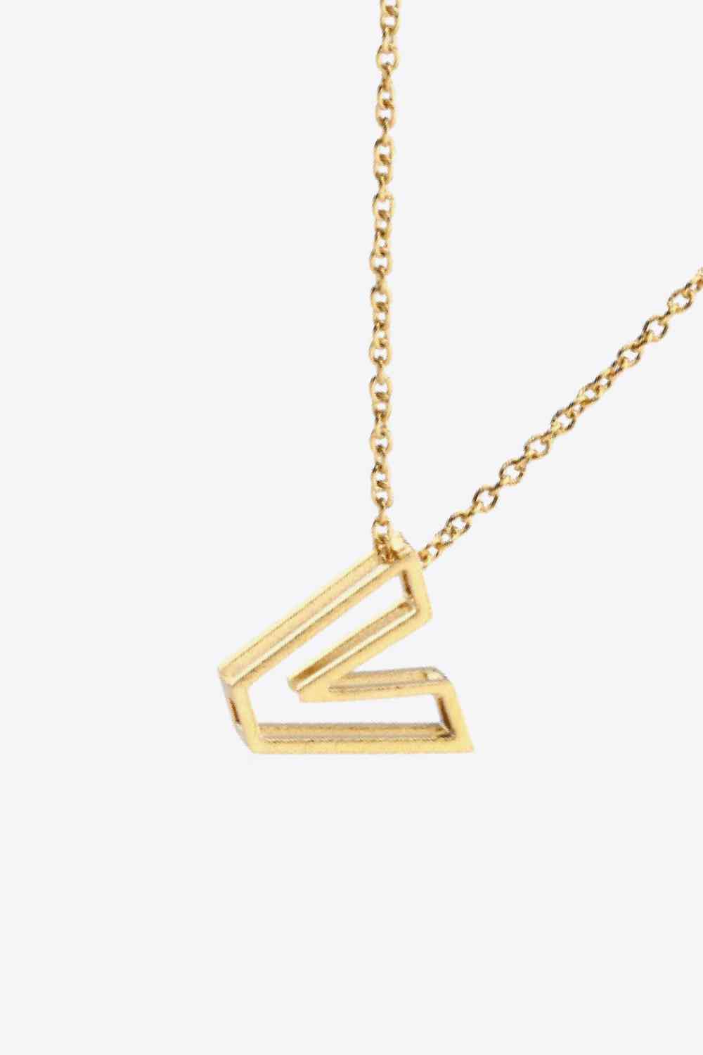 Halskette mit Buchstaben-Anhänger „U bis Z“.