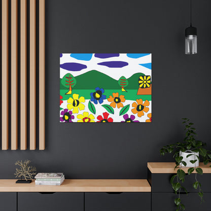 "Blooming Landscape: A Local Mural of Art and Nature" - Canvas