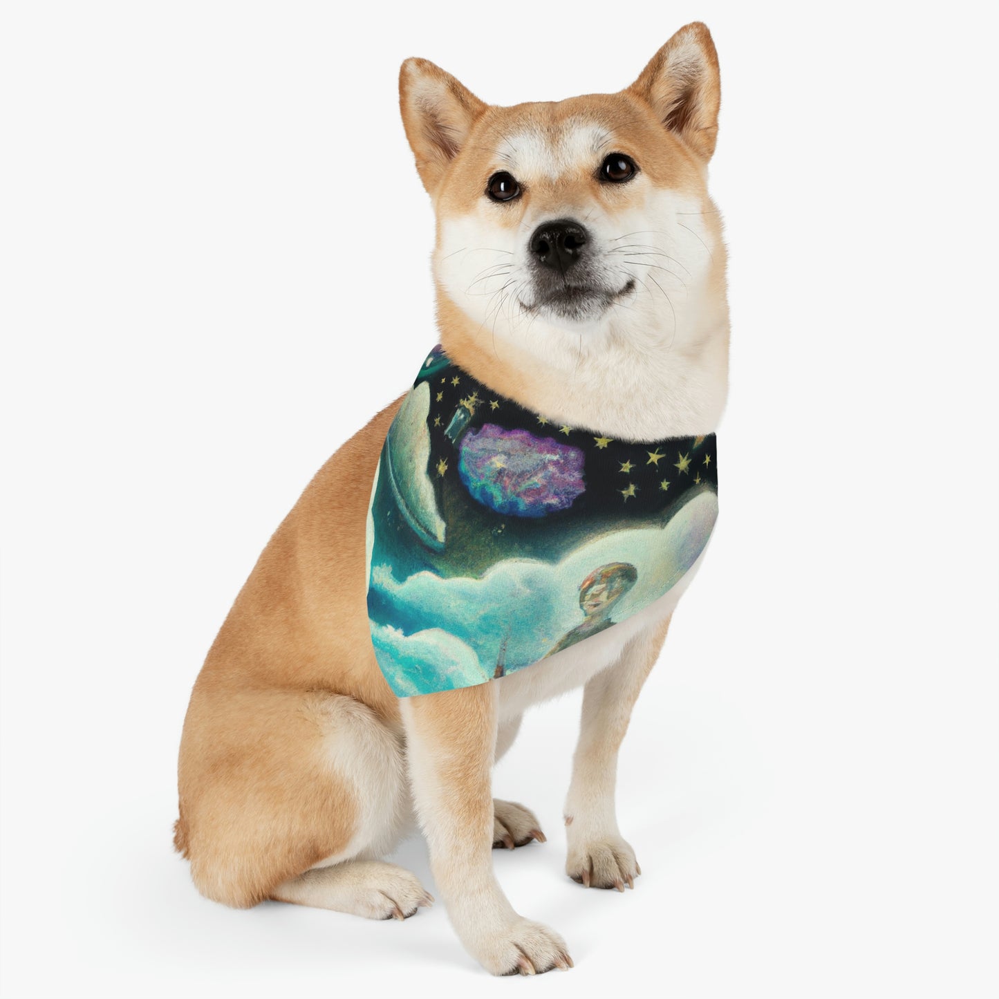 "Un mar de diamantes en la noche" - The Alien Pet Bandana Collar