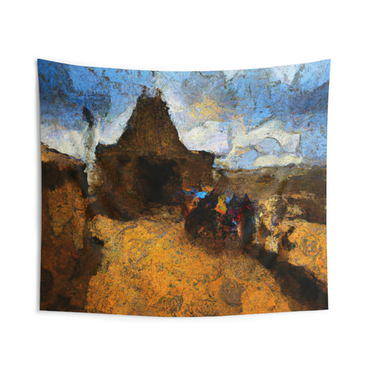 "Dusty Pilgrims at the Forgotten Shrine" - The Alien Wall Tapestries