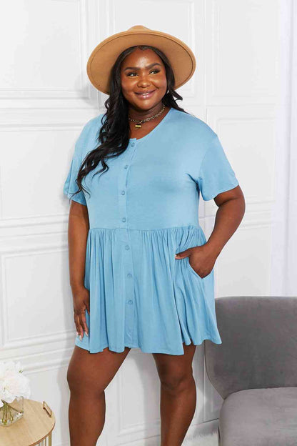 Yelete Oh Sweet Spring Button-up-Flare-Kleid in voller Größe