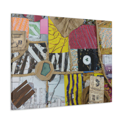 "Urban and Rural Intersections: A Mixed-Media Exploration" - Canvas