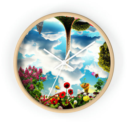 Rainbow Sky Garden - The Alien Wall Clock