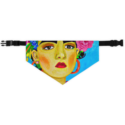 "Fierce and Free: Un tributo a las mujeres mexicanas inspirado en Frida Kahlo" - The Alien Pet Bandana Collar