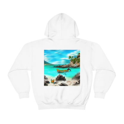 "Caribbean Fiesta on the Beach - A Digital Exploration of Mexican Culture" - The Alien Unisex Hoodie