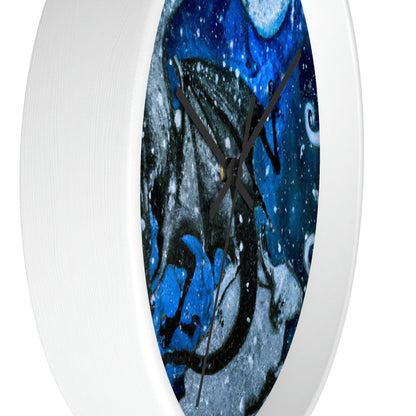 "Frosted Moonlight Dragon" - The Alien Wall Clock