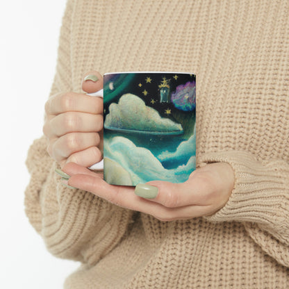 "Un mar de diamantes en la noche" - Taza de cerámica The Alien 11 oz