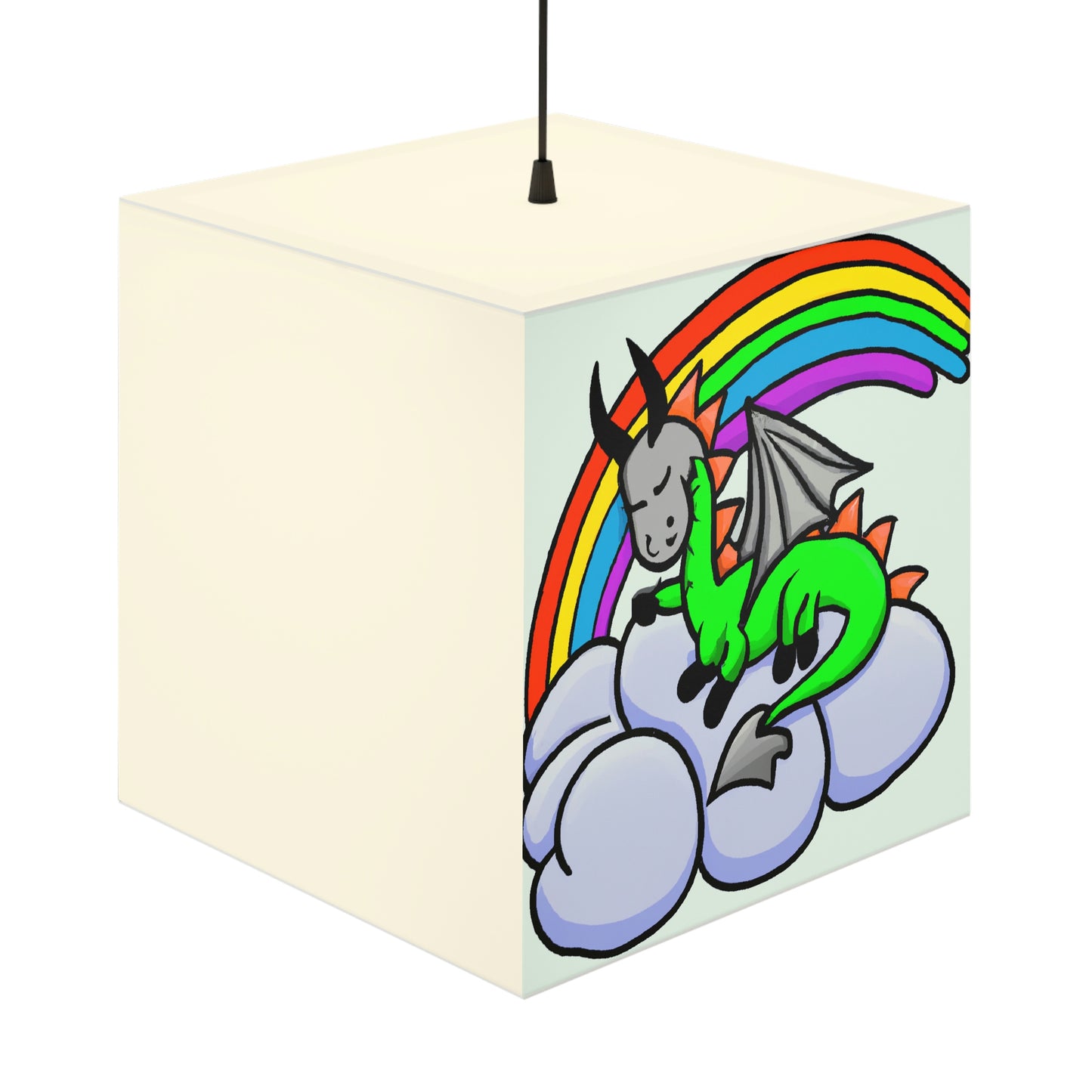 "A Dreamy Dragon's Nap" - Die Alien Light Cube Lampe