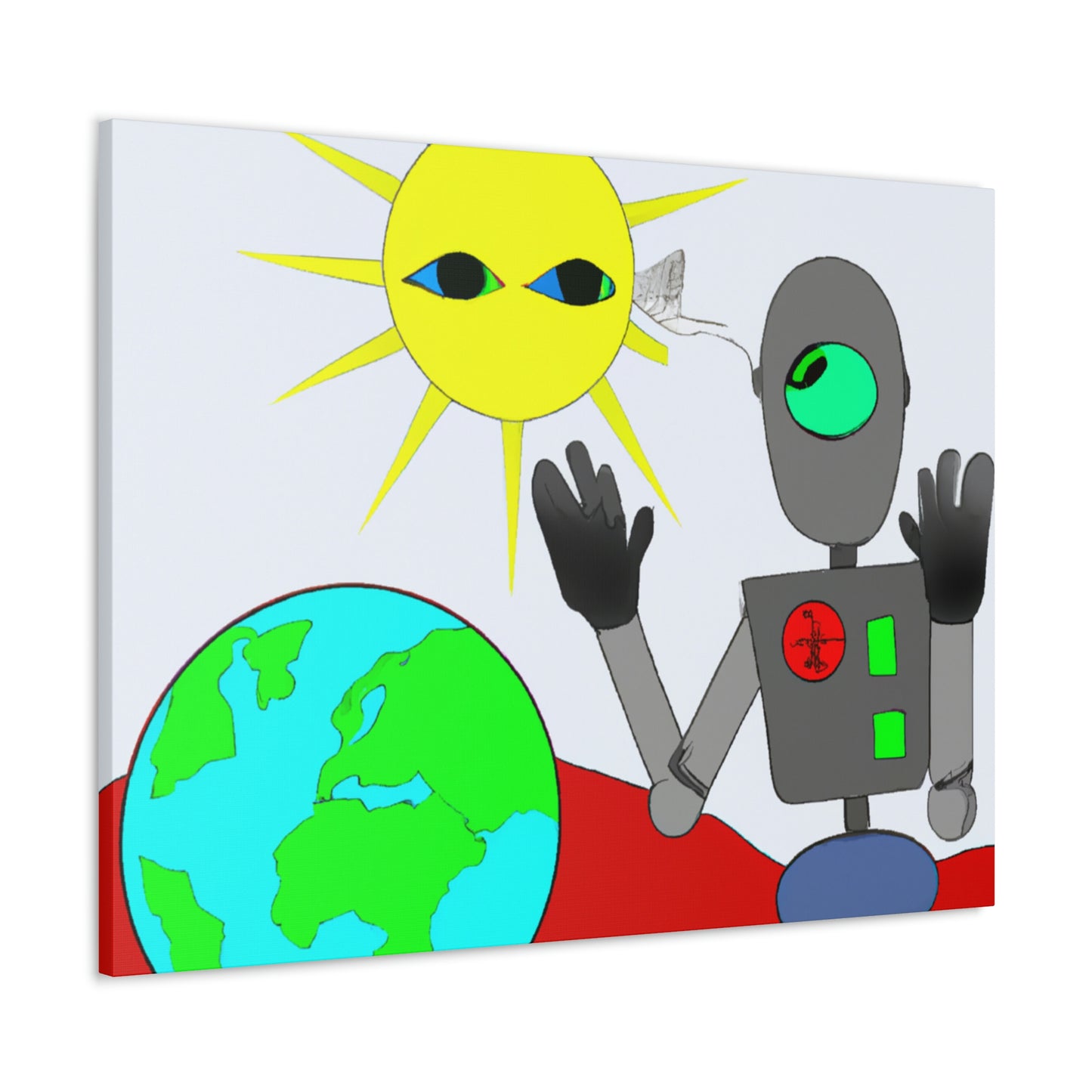 "Robot Defender: The Alien Invasion of Earth" - The Alien Canva