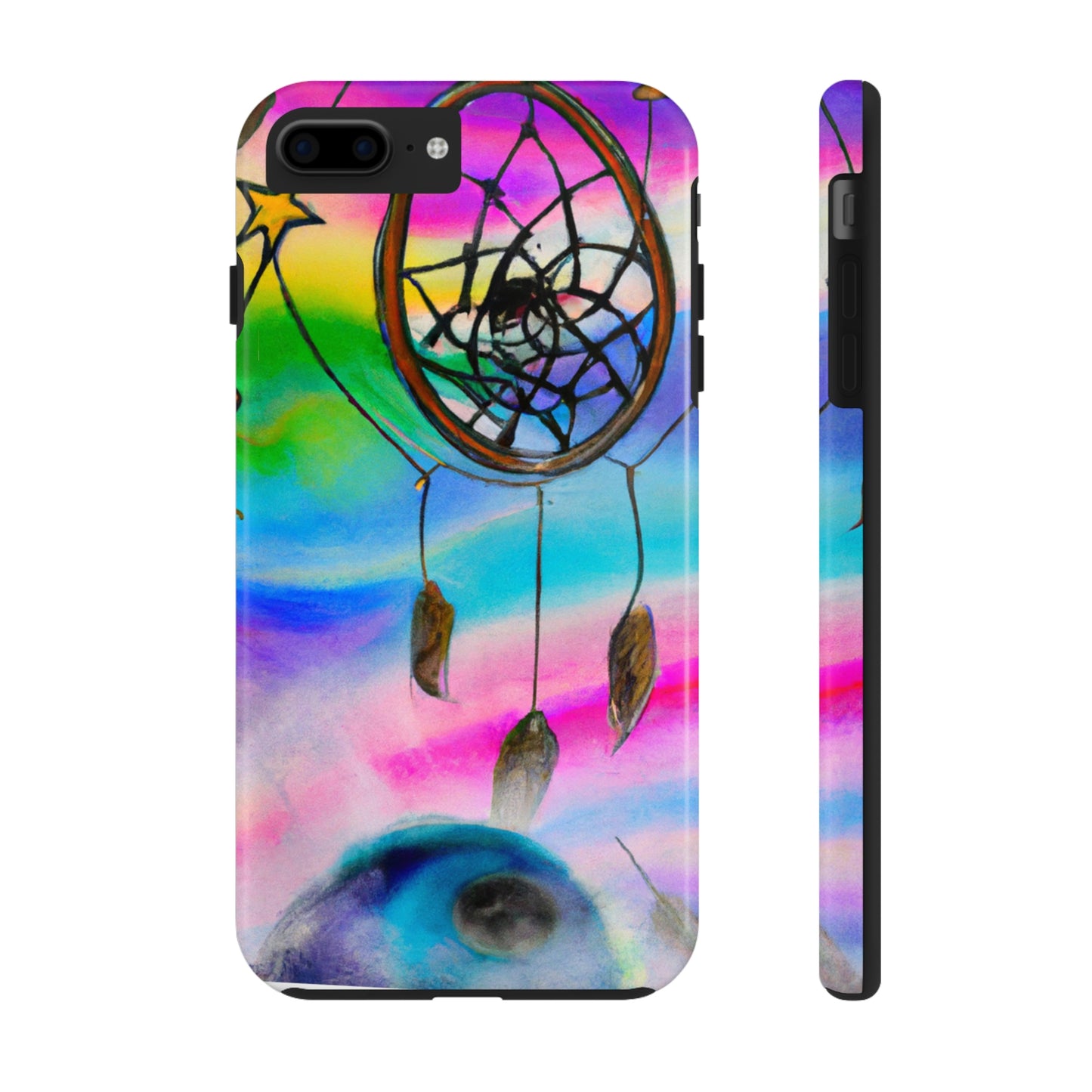 "Una galaxia de sueños: un colorido atrapasueños captura el polvo de estrellas que cae" - The Alien Tough Phone Cases