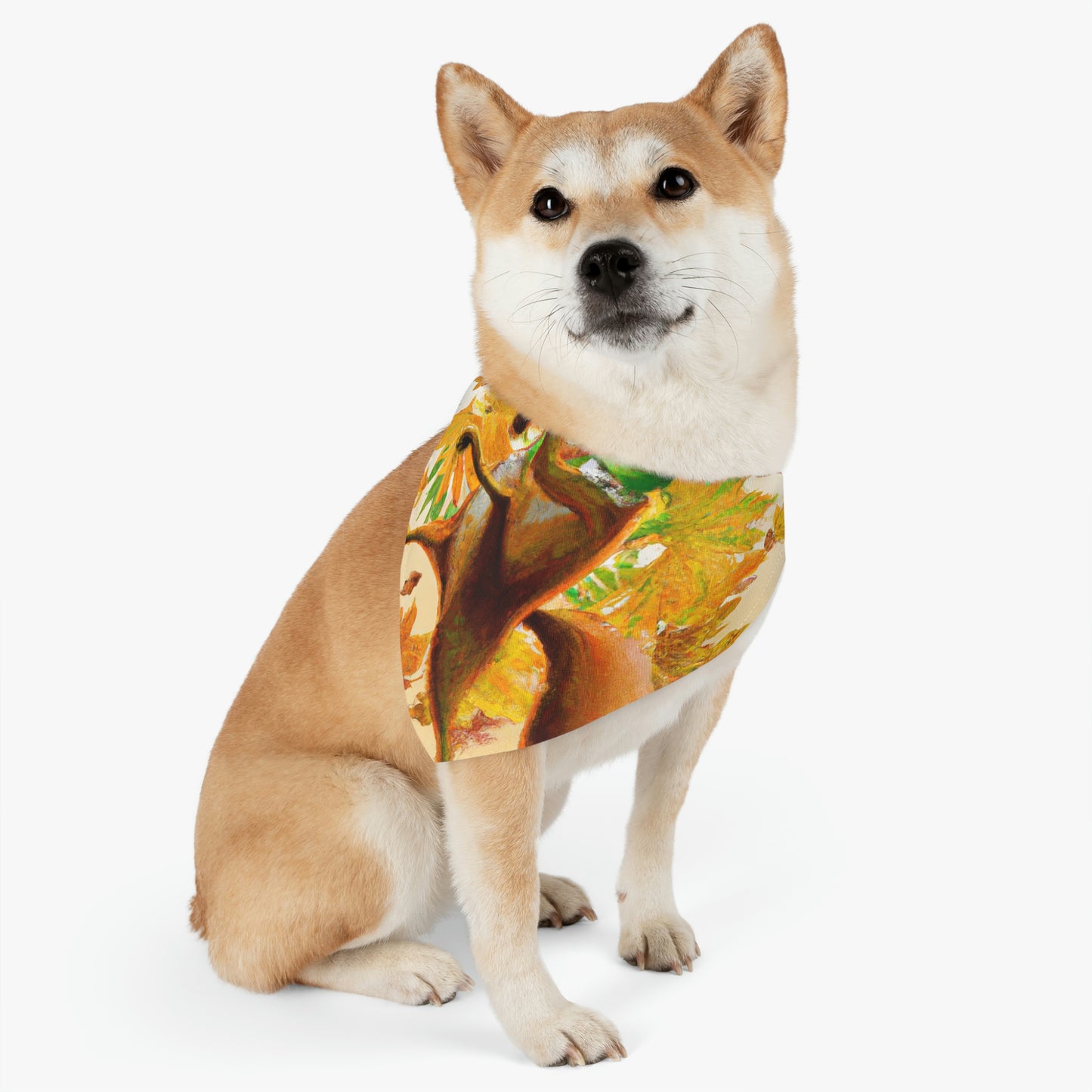 "Autumnal Adventure: A Fox's Mischief" - The Alien Pet Bandana Collar