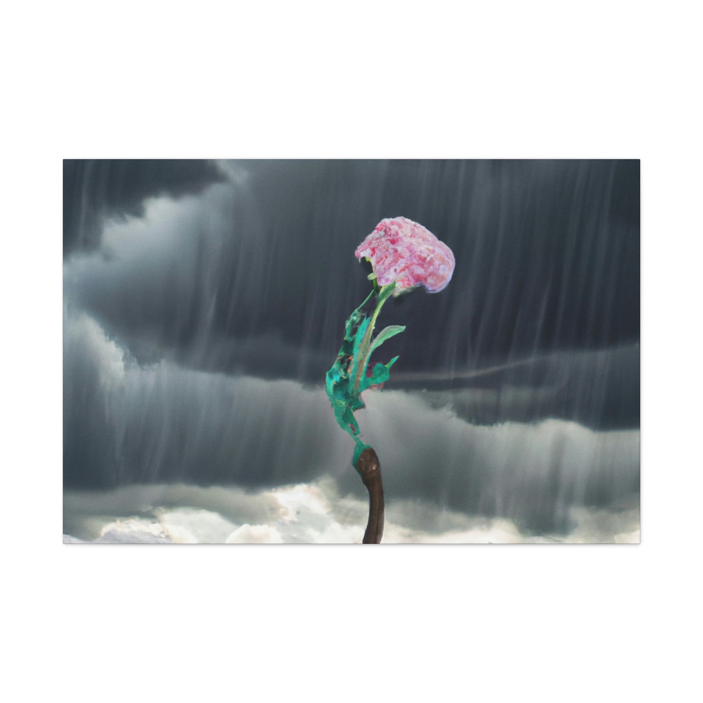 "Aight Against the Storm: The Story of a Lonely Flower" - The Alien Canva