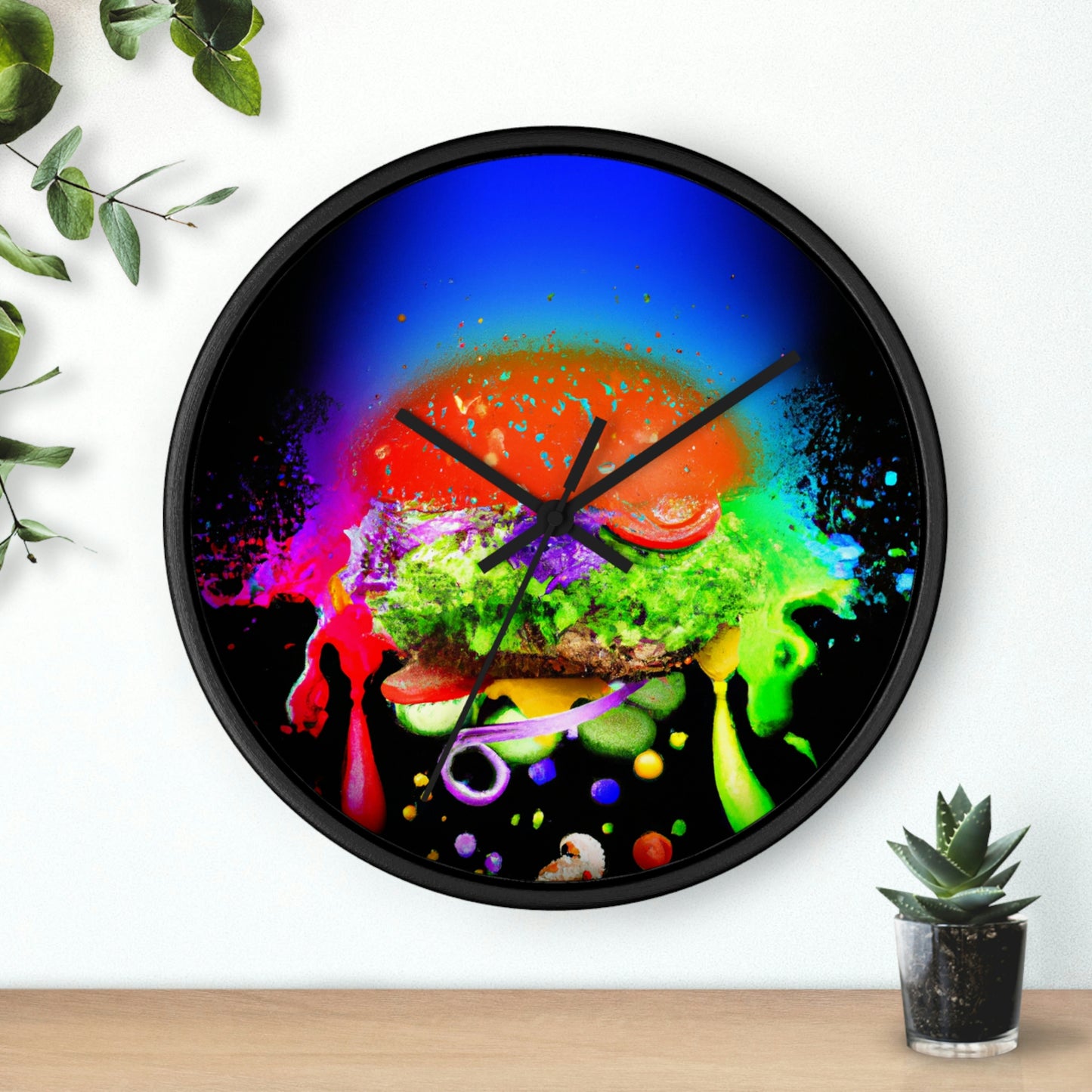 "Burger Rainbow" - Die Alien-Wanduhr