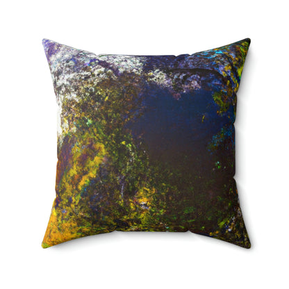 "A Beam of Light on a Forgotten Path" - The Alien Square Pillow