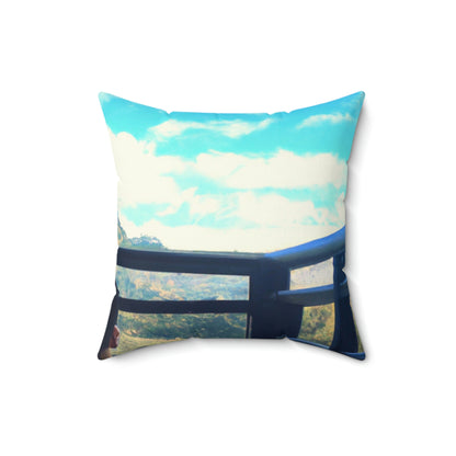 "A Journey of Enlightenment: Finding Inner Peace Through Exploration of the World". - The Alien Square Pillow