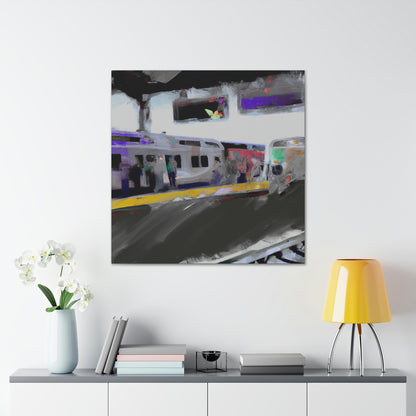 "Harboring the Hustle: Capturing the Vibrancy of the Train Station" - Canvas