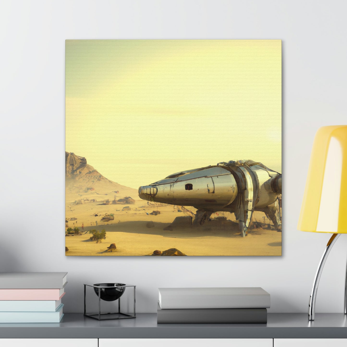 "Perdido en la arena: La nave espacial abandonada" - The Alien Canva