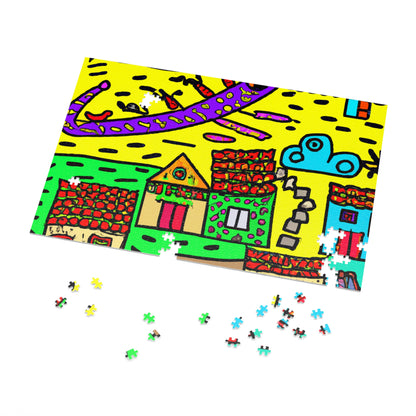 "A Slumbering Village of the Soaring Dragon" - The Alien Jigsaw Puzzle