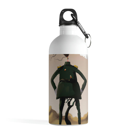 "Courage Against Despair: A Soldier's Triumph" - The Alien Stainless Steel Water Bottle