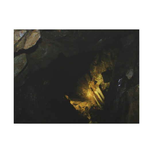 "Descending the Labyrinth: The Mysterious Cave Treasure" - The Alien Canva