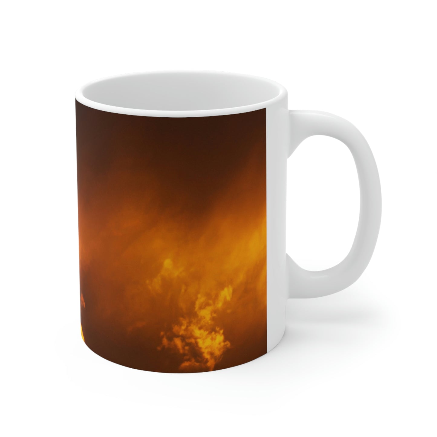 "Flying Phoenix Through the Storm" - The Alien Ceramic Mug 11 oz