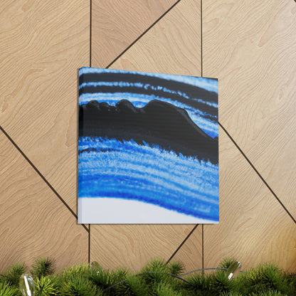 "Eine blau-schwarze Traumlandschaft" - Leinwand