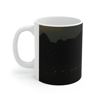 "A Thousand Fireflies in the Night Sky" - Der Alien-Keramikbecher 11 oz