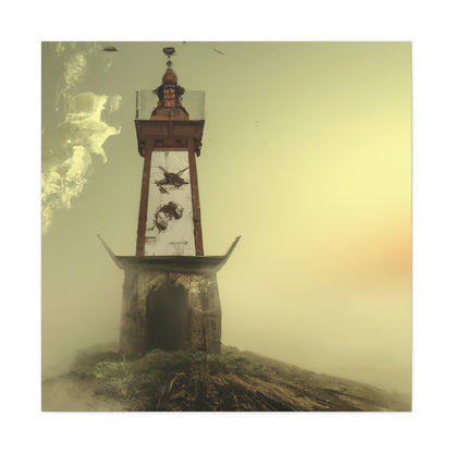 "Faro fantasmal en la niebla" - The Alien Canva