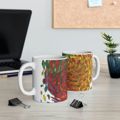 "Remolino otoñal" - La taza de cerámica alienígena 11 oz