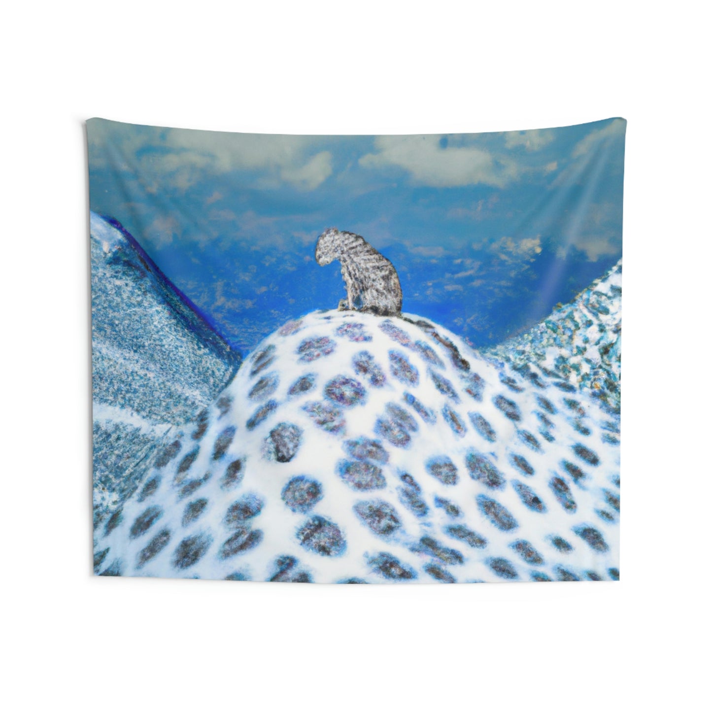 "La perca solitaria del leopardo de las nieves" - The Alien Wall Tapestries