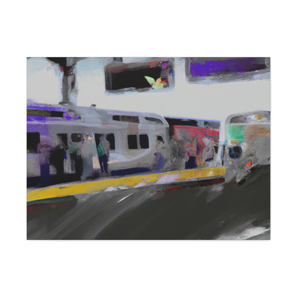 "Harboring the Hustle: Capturing the Vibrancy of the Train Station" - Canvas