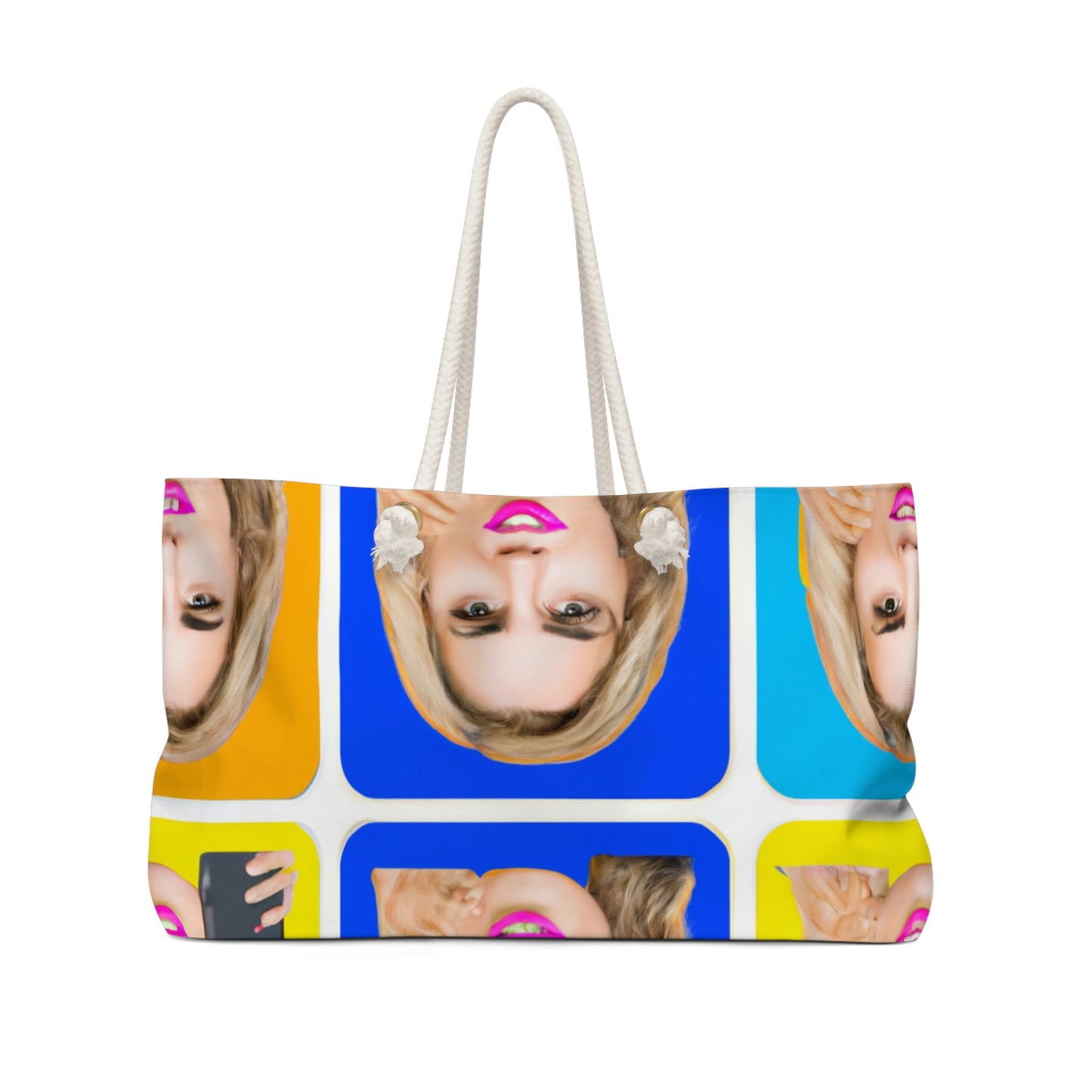 "Emoji-zing a Celebrity: A Pop Art Portrait" - The Alien Weekender Bag