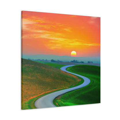 Vibrant Sunrise Painter - Canvas