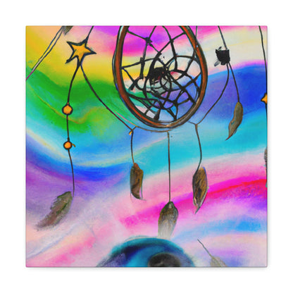 "A Galaxy of Dreams: A Colorful Dreamcatcher Captures Falling Stardust" - The Alien Canva