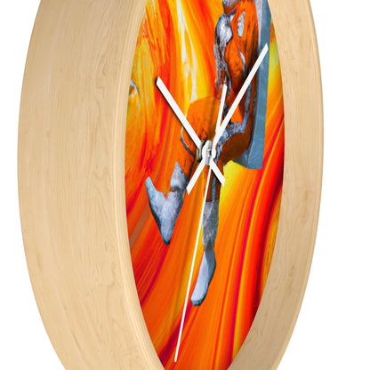 "Journeying in the Burning Orange Galaxy" - The Alien Wall Clock