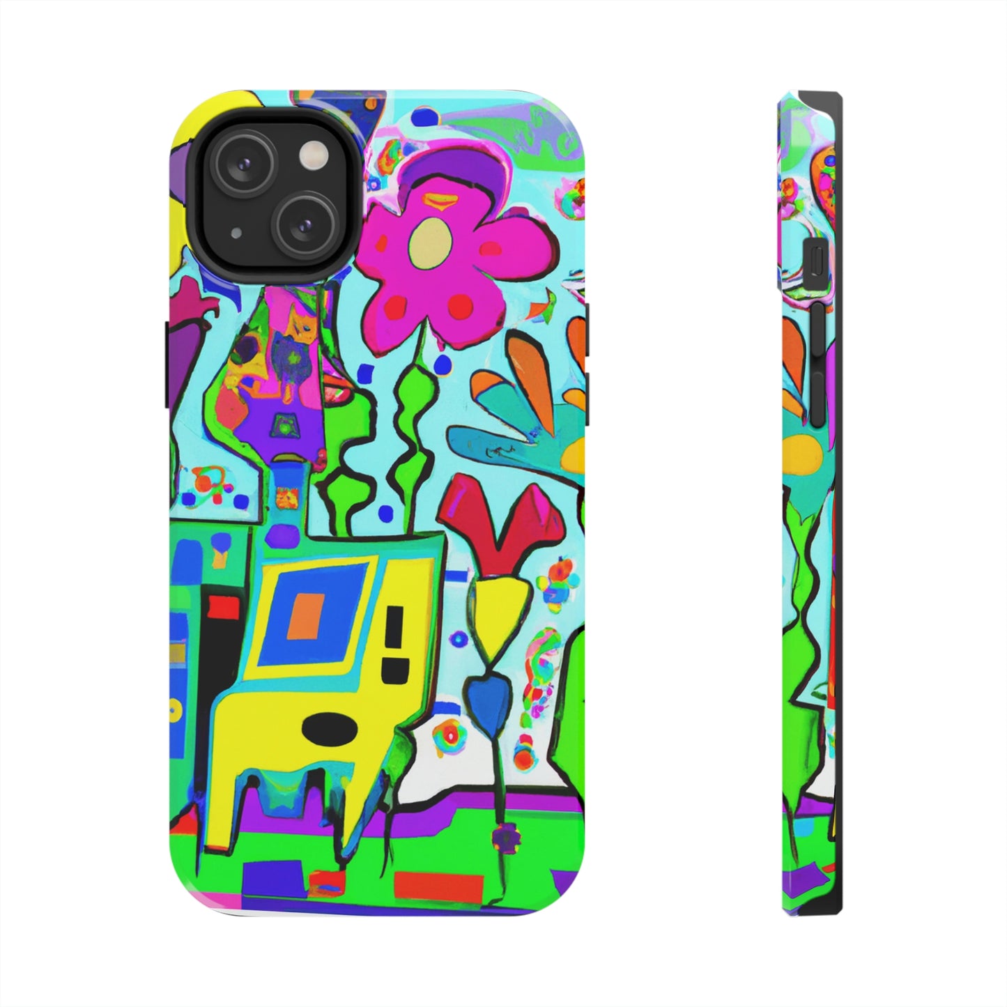 "Ein mystischer Garten aus Regenbogenblättern" - Die Alien Tough Phone Cases