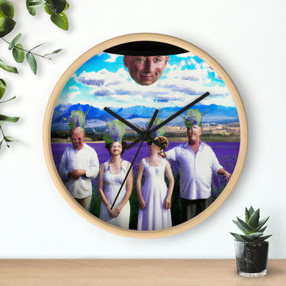 "Reunión familiar de lavanda: una celebración floreciente" - El reloj de pared alienígena