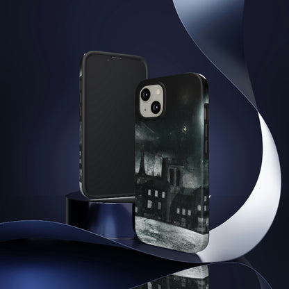 "Nocturno luminoso: una ciudad iluminada por la luz de la luna" - The Alien Tough Phone Cases