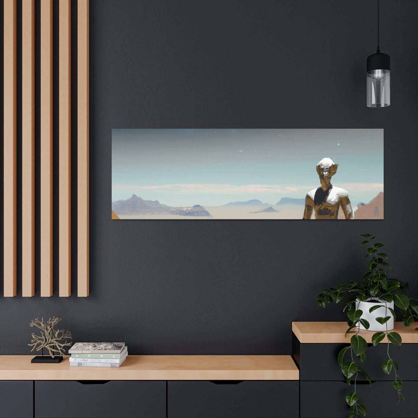 "Auf der Suche nach einem neuen Zuhause: Die Reise des einsamen Aliens" - The Alien Canva