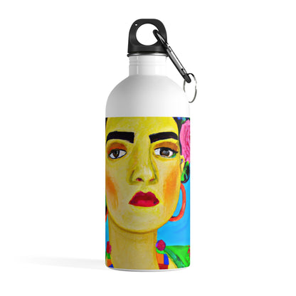 "Fierce and Free: Un tributo a las mujeres mexicanas inspirado en Frida Kahlo" - The Alien Botella de agua de acero inoxidable